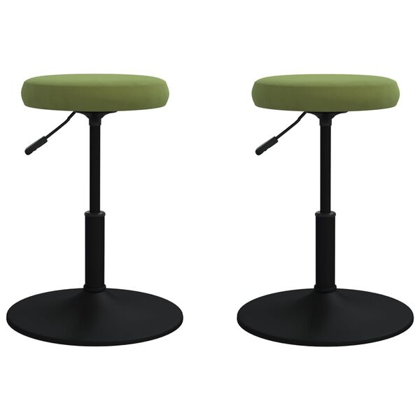 vidaXL J&iacute;deln&iacute; židle 2 ks světle zelen&eacute; samet