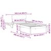 vidaXL R&aacute;m postele Voskově hněd&aacute; 90 x 190 cm Masivn&iacute; borov&eacute; dřevo