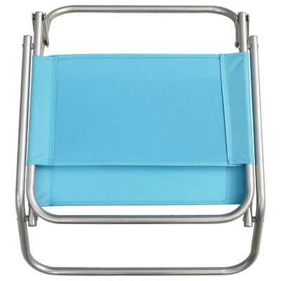vidaXL Skládací plážové židle 2 ks tyrkysové textil
