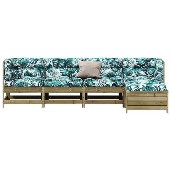 vidaXL 5d&iacute;ln&aacute; zahradn&iacute; sedac&iacute; souprava a podu&scaron;ky impregnovan&aacute; borovice