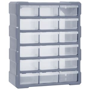 vidaXL Organiz&eacute;r s 18 středně velk&yacute;mi z&aacute;suvkami 38 x 16 x 47 cm