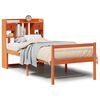 vidaXL Postel s knihovnou bez matrace hněd&aacute; 75x190 cm masivn&iacute; borovice