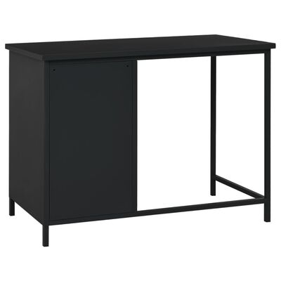vidaXL Industriální stůl se zásuvkami černý 105 x 52 x 75 cm ocel