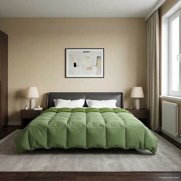 vidaXL Letn&iacute; přikr&yacute;vka &Scaron;něrov&aacute;n Zelen&aacute; 240 x 260 cm Mikrovl&aacute;kno