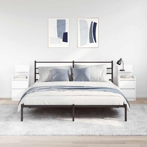 vidaXL Nočn&iacute; skř&iacute;ňky se 2 z&aacute;suvkami 2 ks b&iacute;l&eacute; 38x34x80 cm