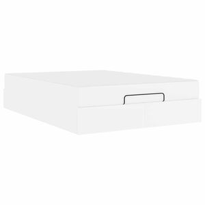 vidaXL R&aacute;m postele s matrac&iacute; s matrac&iacute; 2 pcs B&iacute;l&aacute; PVC