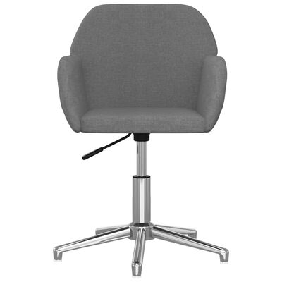 vidaXL Otočné jídelní židle 2 ks světle šedé textil