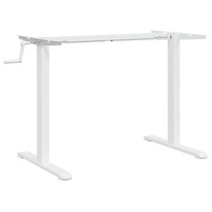 vidaXL R&aacute;m stojac&iacute;ho stolu b&iacute;l&yacute; (94&ndash;135) x 60 x (70&ndash;114) cm ocel