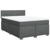 vidaXL Box spring postel s matrac&iacute; tmavě &scaron;ed&aacute; 160x200 cm textil
