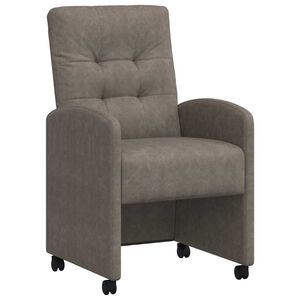 vidaXL J&iacute;deln&iacute; židle na kolečk&aacute;ch s koly 2 pcs &Scaron;ed&aacute; 58 x 67 x 97 cm