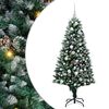 vidaXL Uměl&yacute; v&aacute;nočn&iacute; stromeček Zelen&aacute; 150 cm PVC, ocel a plast