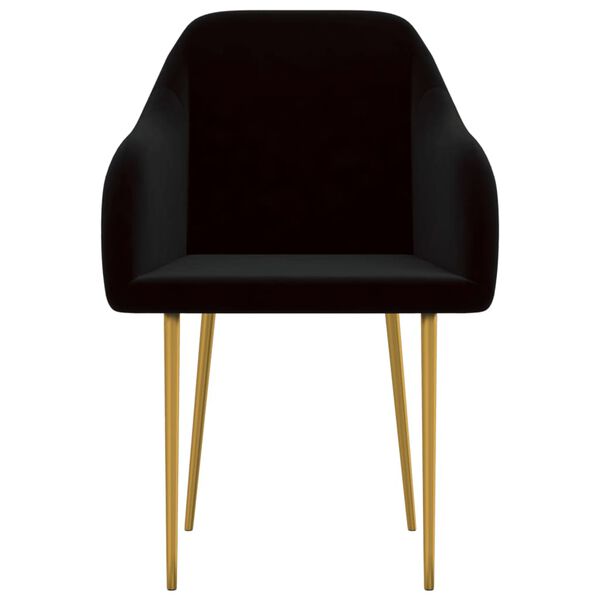 vidaXL J&iacute;deln&iacute; židle 2 ks čern&eacute; samet