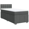 vidaXL Box spring postel s matrac&iacute; tmavě &scaron;ed&aacute; 90x190 cm textil