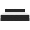 vidaXL Postel s &uacute;ložn&yacute;m prostorem a LED osvětlen&iacute;m Čern&aacute; 200 x 200 cm