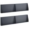 vidaXL Opěrn&aacute; zeď 4 ks 80 x 12 x 50 cm Ocel Antracitov&aacute;