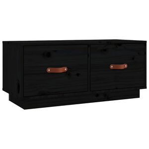 vidaXL TV skř&iacute;ňka čern&aacute; 80 x 34 x 35 cm masivn&iacute; borov&eacute; dřevo