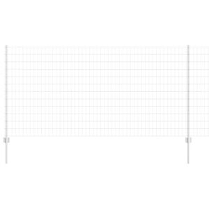 vidaXL Plot s sloupkem Stř&iacute;brn&aacute;