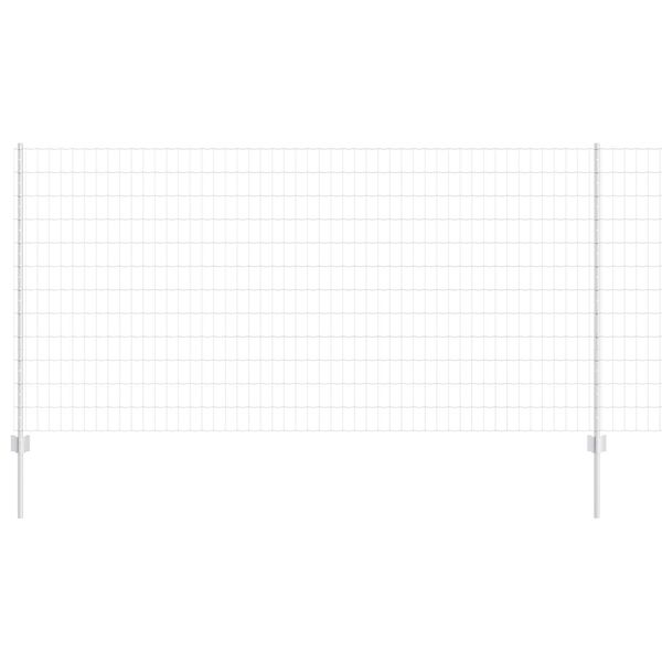 vidaXL Plot s sloupkem Stř&iacute;brn&aacute; 1,2 x 10 m Ocel