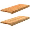 vidaXL Okenn&iacute; parapety 2ks světle hněd&eacute; 70x30x2cm masivn&iacute; dubov&eacute; dřevo