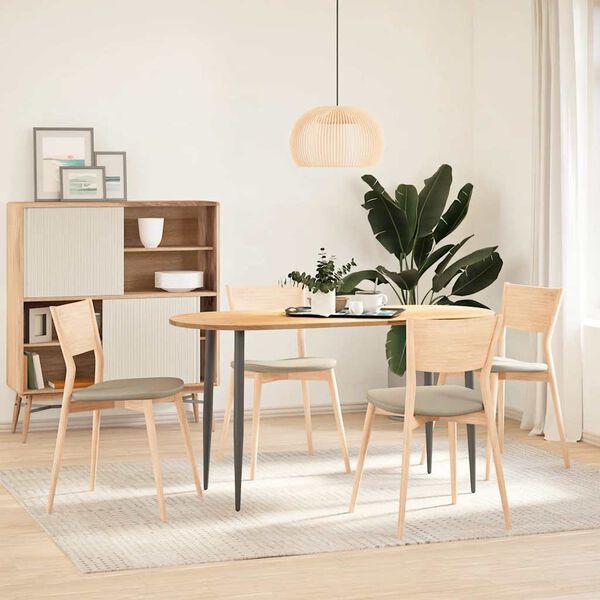 vidaXL Stolní deska 140x60x2 cm masivní dub oválný