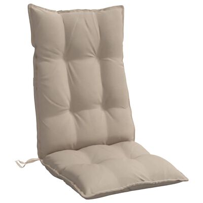 vidaXL Podušky na židli s vysokým opěradlem 6 ks taupe látka oxford