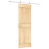 vidaXL Posuvn&eacute; dveře Př&iacute;rodn&iacute; a b&iacute;l&aacute; 70 x 210 cm Masivn&iacute; borov&eacute; dřevo