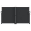 vidaXL Zatahovací boční markýza černá 140 x 600 cm