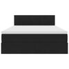 vidaXL Postel s &uacute;ložn&yacute;m prostorem a LED osvětlen&iacute;m Čern&aacute; 140 x 190 cm