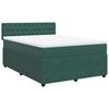 vidaXL Box spring postel s matrac&iacute; tmavě zelen&aacute; 140x200 cm samet