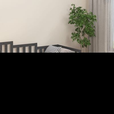vidaXL Rám postele šedý 100 x 200 cm masivní borovice