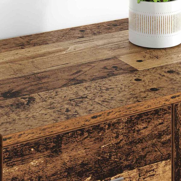 vidaXL Konzole se z&aacute;suvkou Corona 2 pcs Star&eacute; dřevo 59 x 39 x 80 cm