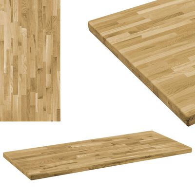 vidaXL Stolní deska masivní dubové dřevo obdélníková 44 mm 140 x 60 cm