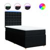 vidaXL Box spring postel s matrac&iacute; čern&aacute; 90x190 cm textil
