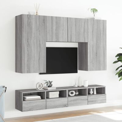 vidaXL 5dílná obývací stěna šedá sonoma kompozitní dřevo