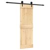 vidaXL Posuvn&eacute; dveře Přirozen&aacute; a čern&aacute; 70 x 210 cm