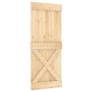 vidaXL Posuvn&eacute; dveře NARVIK Přirozen&aacute; a čern&aacute; 85 x 210 cm (213,5 cm)