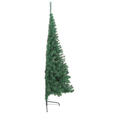 vidaXL Umělý poloviční vánoční stromek se stojanem zelený 240 cm PVC