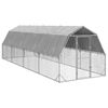 vidaXL V&yacute;běh pro slepice se střechou 2,5x8x2,25 m pozinkovan&aacute; ocel
