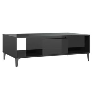 vidaXL Konferenčn&iacute; stolek čern&yacute; leskl&yacute; 103,5x60x35 cm kompozitn&iacute; dřevo