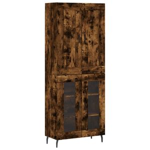 vidaXL Skř&iacute;ň highboard kouřov&yacute; dub 69,5 x 34 x 180 cm kompozitn&iacute; dřevo