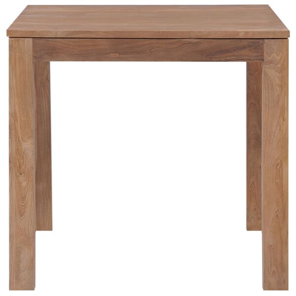 vidaXL J&iacute;deln&iacute; stůl masivn&iacute; teak s př&iacute;rodn&iacute;m povrchem 82 x 80 x 76 cm