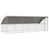 vidaXL Klec pro kuřata s 1 dv&iacute;řky 3 ks Stř&iacute;brn&aacute; 600x200x200cm