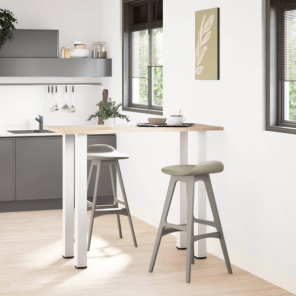 vidaXL Nohy barov&eacute;ho stolu 4 ks b&iacute;l&eacute; 110&ndash;112 cm ocelov&eacute;