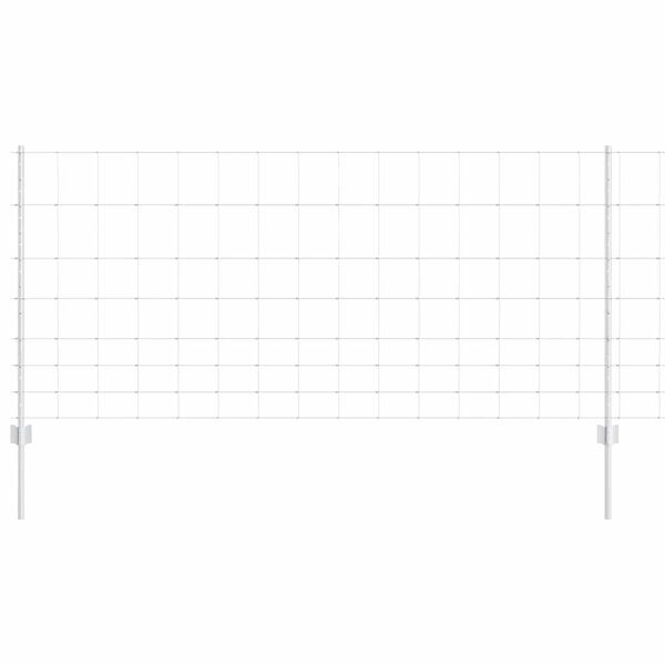 vidaXL Plot s sloupkem Stř&iacute;brn&aacute; 1 x 50 m Ocel