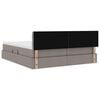 vidaXL Postel s &uacute;ložn&yacute;m prostorem s čelo Taupe 180 x 200 cm Uměl&aacute; kůže