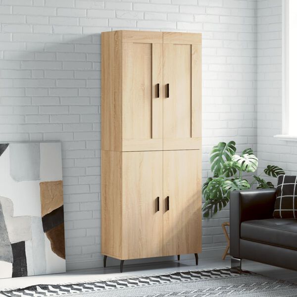 vidaXL Skříň highboard dub sonoma 69,5 x 34 x 180 cm kompozitní dřevo