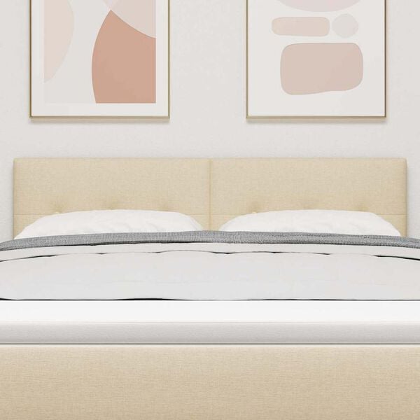 vidaXL LED hlavov&aacute; deska s čelo Kr&eacute;mov&aacute; 144 cm Polyester