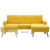 vidaXL Rohová sedačka s textilním čalouněním 186 x 136 x 79 cm žlutá