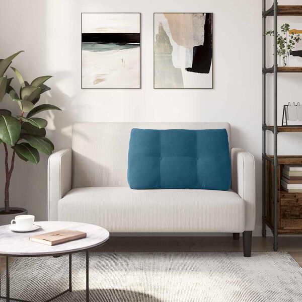 vidaXL Pol&scaron;t&aacute;ř na z&aacute;da Modr&aacute; 80 x 24 x 50 cm samet