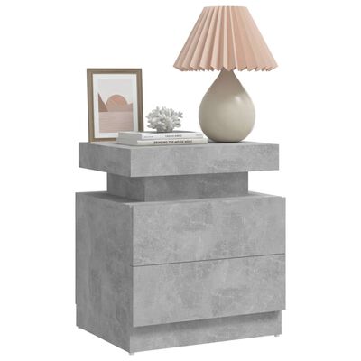 vidaXL Noční stolek betonově šedý 45 x 35 x 52 cm dřevotříska